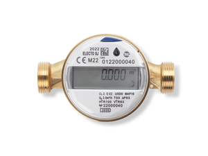 Maddalena ELECTRO SJ 15mm Cold Water Meter. Single Jet 1/2" BSP WRAS & MID. R160 Accuracy.